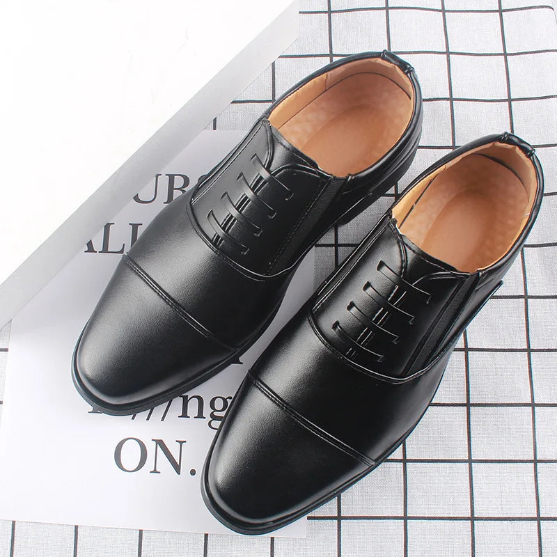 YBQJOO Men's Black Oxford Derby Dress Shoes – Lace-Up Men's Dress Shoes Axl