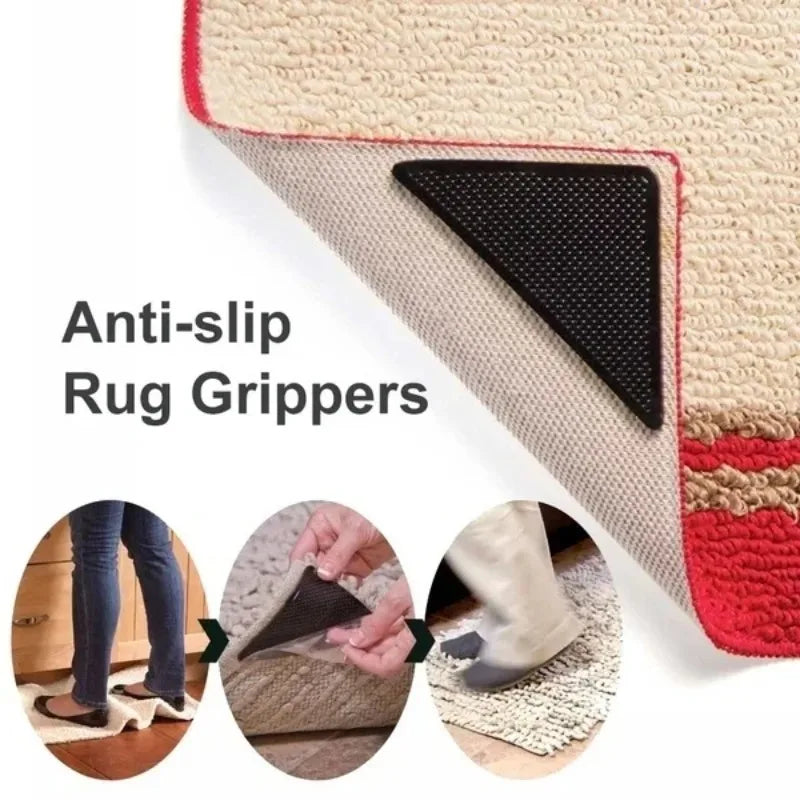 4-Pack Anti-Slip Rug Gripper Clips – Carpet Corner Holders Rug Gripper Clips Axl