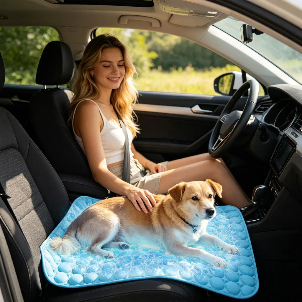 Pet Cooling Mat – Ice Silk Dog & Cat Cool Pad, Washable Pet Cooling Mat Axl