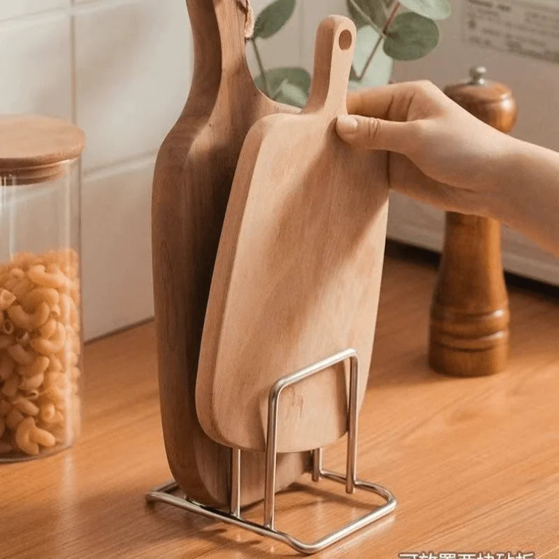 4-Pack Stainless Steel Cutting Board Rack – Kitchen Organizer Cutting Board Rack Axl