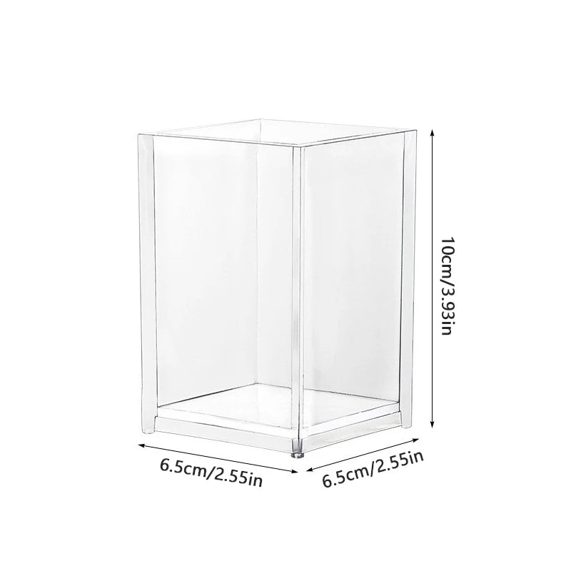 Clear Plastic Makeup Brush Holder & Desktop Cosmetic Organizer Makeup Brush Holder Axl onesize
