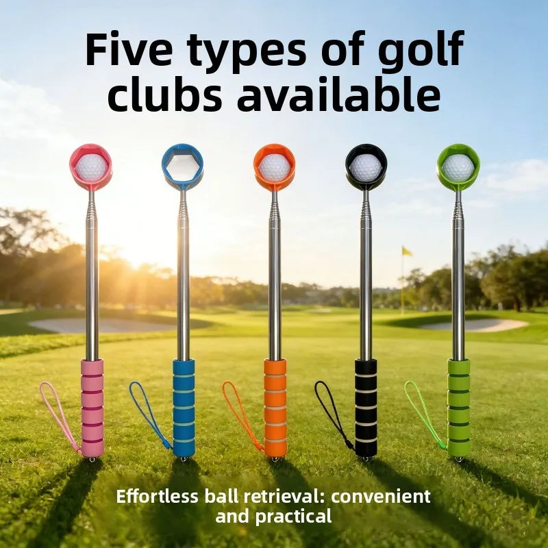 Telescopic Golf Ball Retriever – Extendable Stainless Grabber Golf Ball Retriever Axl