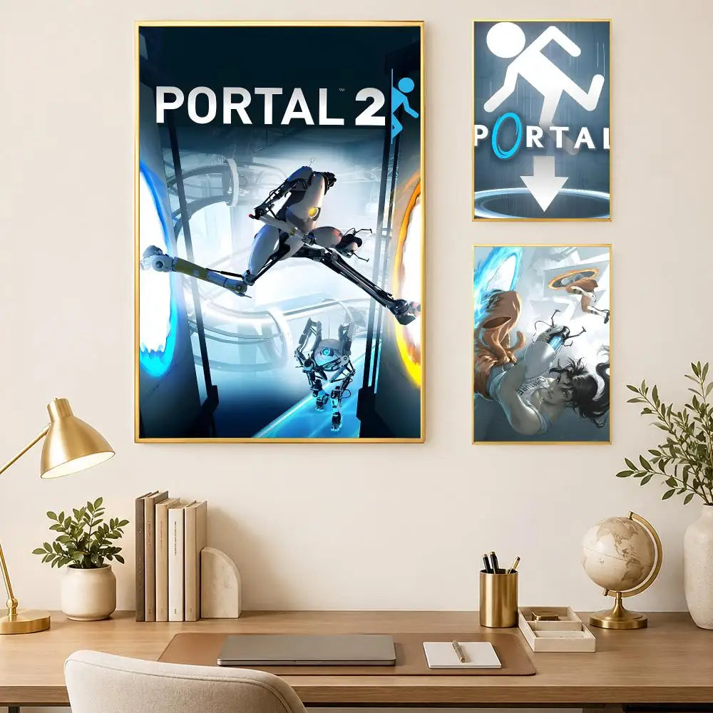 Game Portal HD Self-Stick Wall Art Poster – Waterproof Decor Wall Art Poster Axl