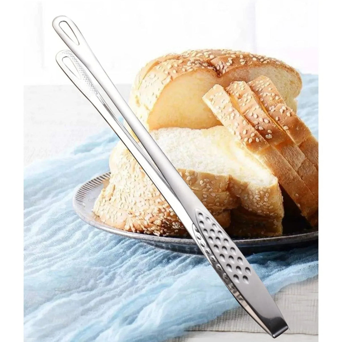 304 Stainless Steel Food Tongs – Long Handle BBQ & Kitchen Kitchen Tongs Axl