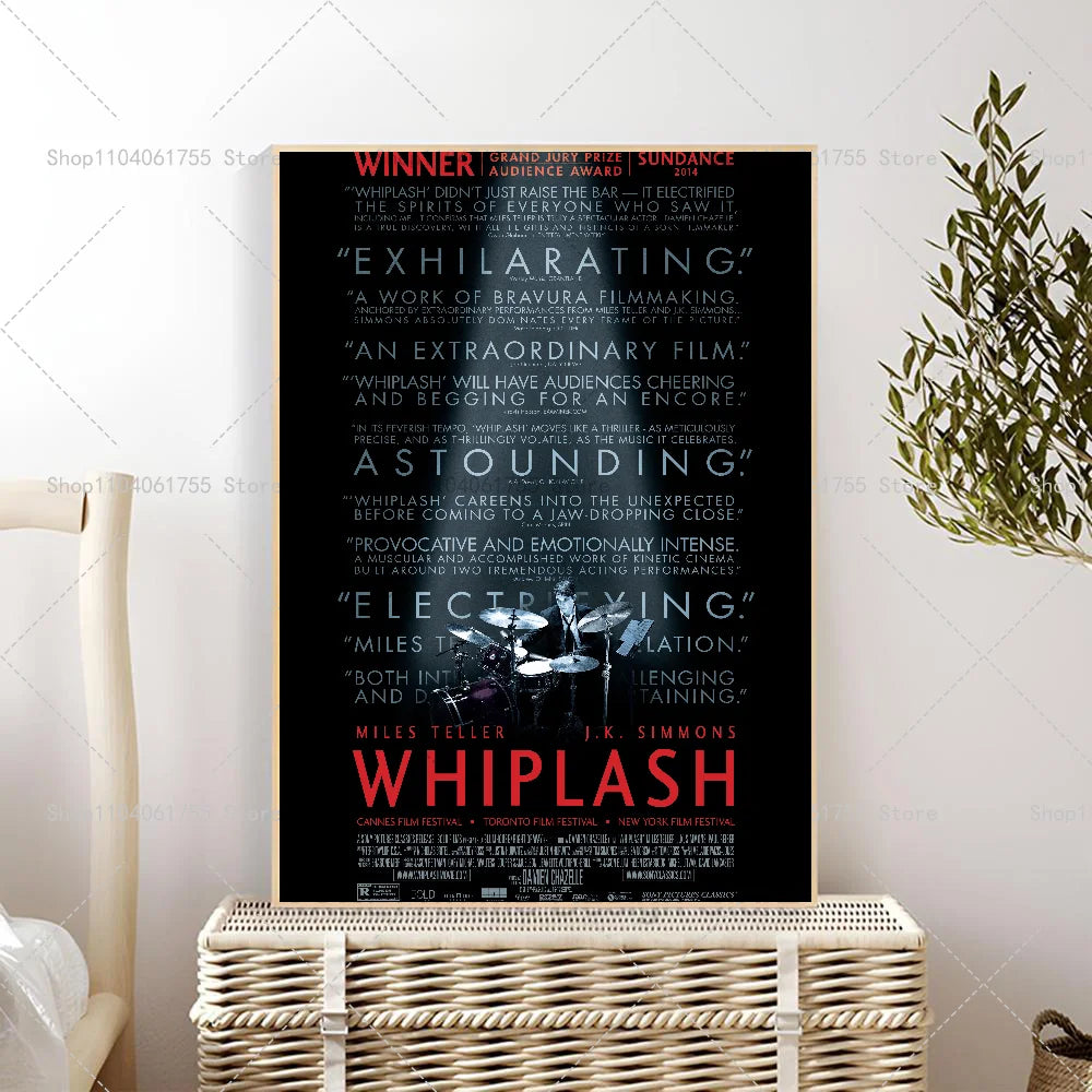 Whiplash Jazz Drummer Movie Poster – Self-Adhesive Wall Sticker Wall Art Poster Axl z10 30x42cm No Frame