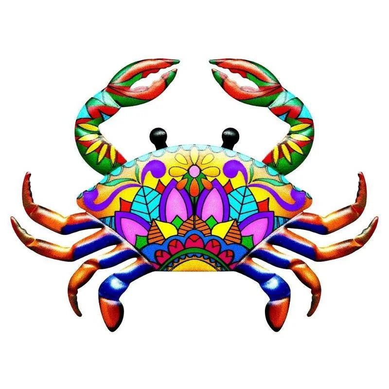 Metal Crab Wall Art – Iron Sculpture Home & Garden Decoration Metal Wall Sculpture Axl