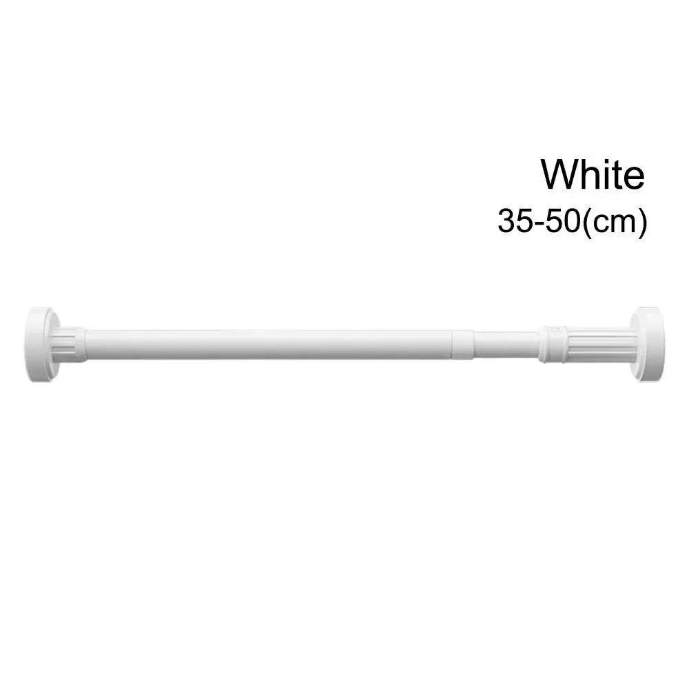 No-Drill Telescopic Clothes Drying Rod 35–80cm Stainless Steel Telescopic Drying Rod Axl white-35-50cm
