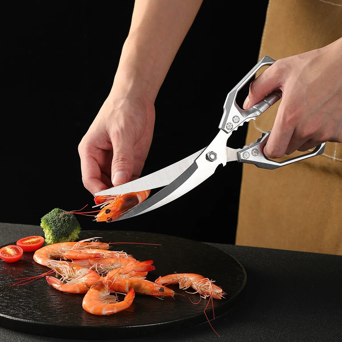 SHENJIU Kitchen Shears – Heavy Duty Stainless Steel Bone Scissors Kitchen Shears Axl