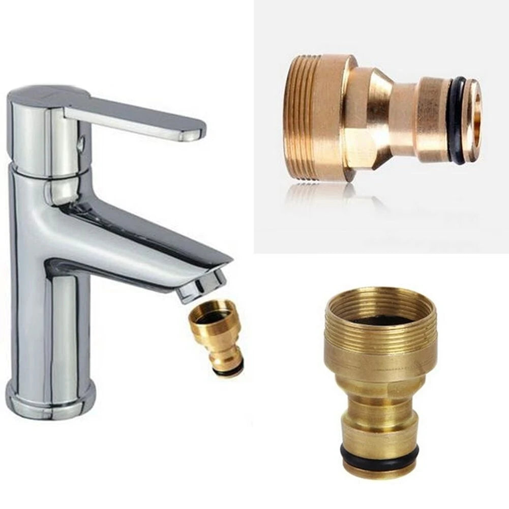 Brass Threaded Tap Connector – Kitchen & Garden Faucet Adapter Tap Connector Adapter Axl