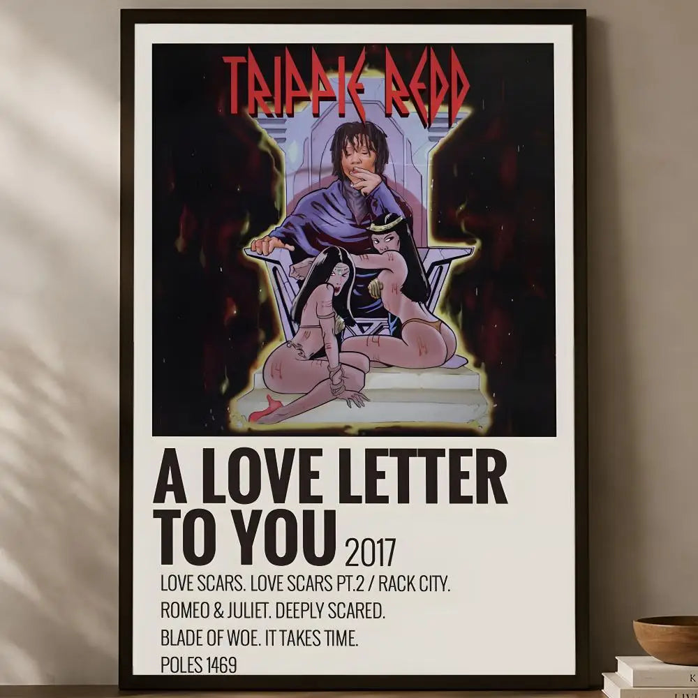 Trippie Redd Wall Poster – Self-Stick Waterproof HD Wall Art Wall Art Poster Axl White12 60X90cmNoframe