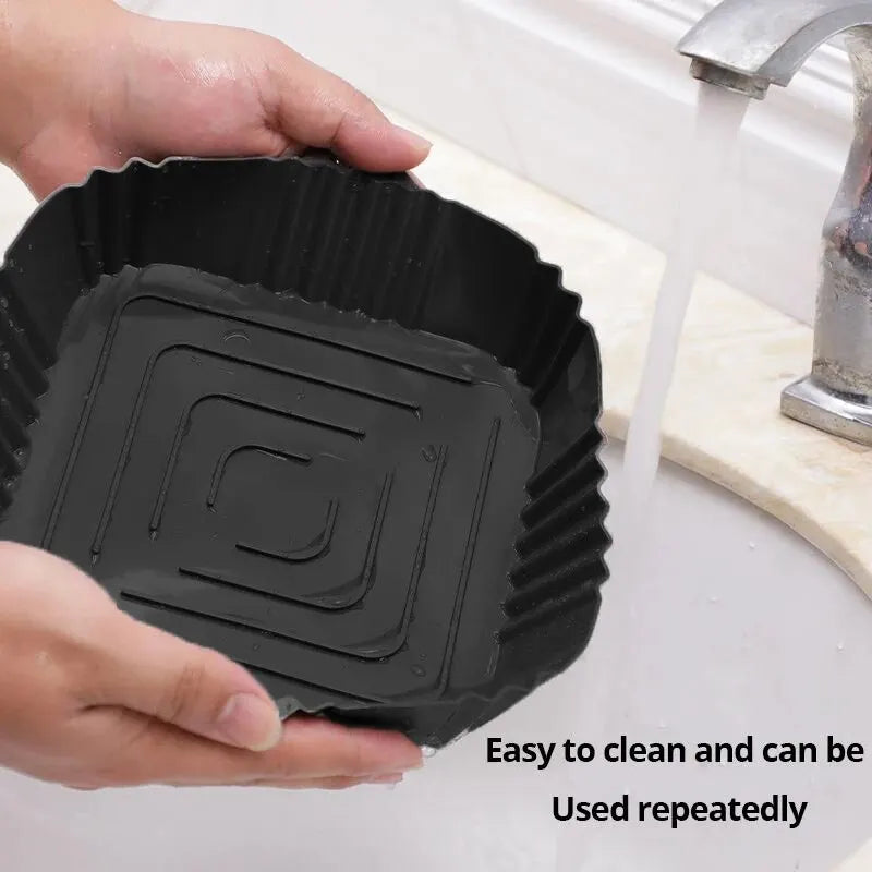 Silicone Air Fryer Liner – Reusable Square Baking Tray Mat Silicone Baking Mat Axl