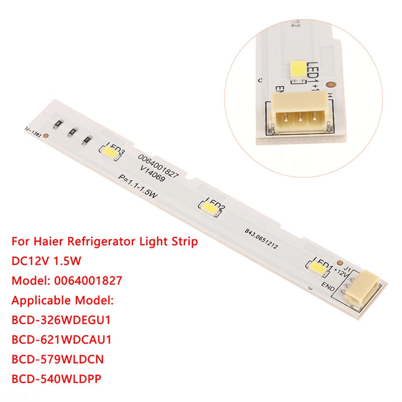 DC 12V 1.5W LED Light Strip for Haier BCD-575WDBI Fridge Fridge LED Light Bar Axl Default Title