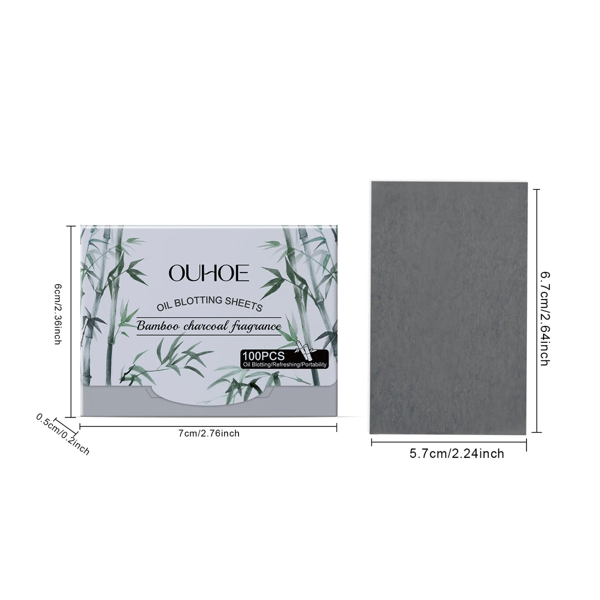 100-Pack Facial Oil Blotting Sheets – Matte Skin Control Facial Blotting Sheets Axl Bamboo 12g