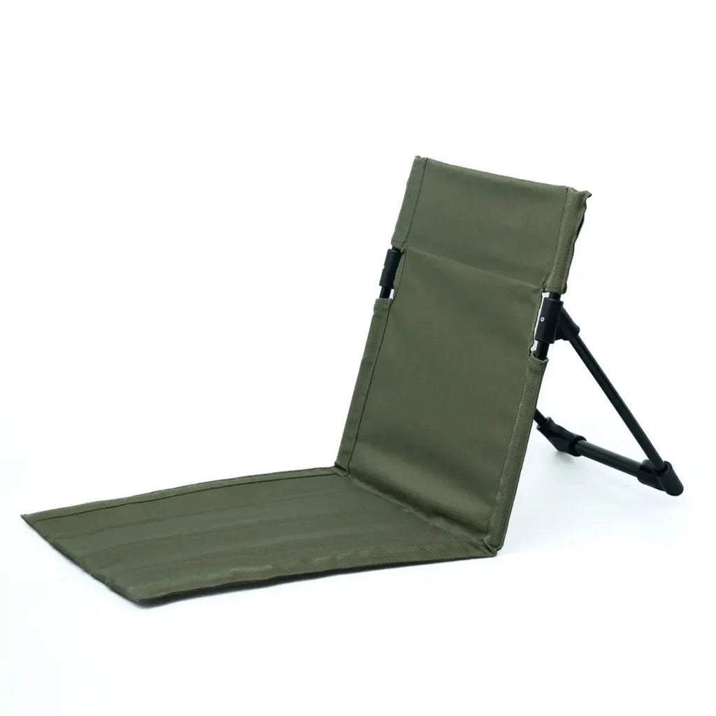 Foldable Camping Chair – Cushioned Backrest, Beach & Picnic Folding Camping Chair Axl army green