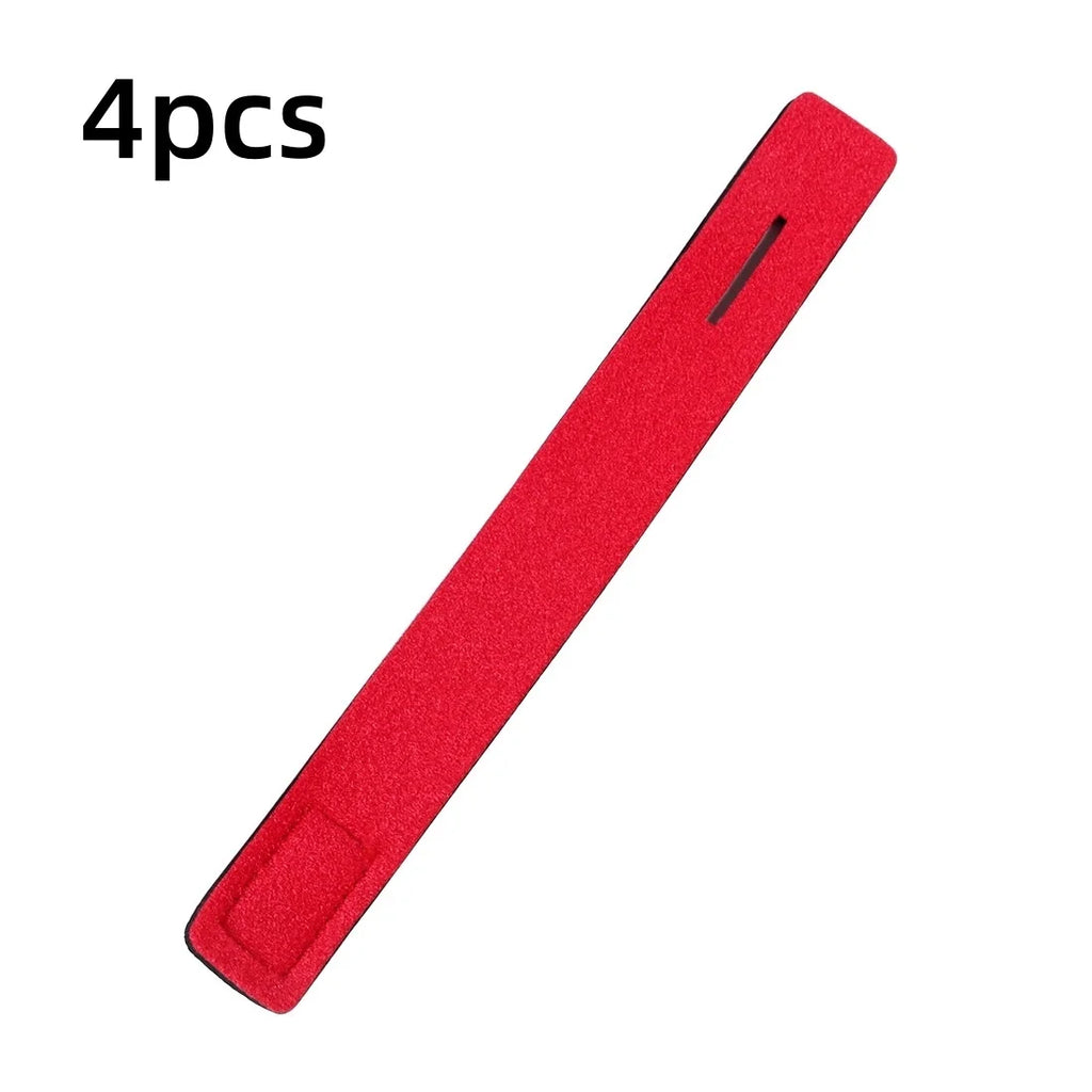 4-Pack Rubber Fishing Rod Tie Straps – Elastic Wrap Bands Fishing Rod Straps Axl Red