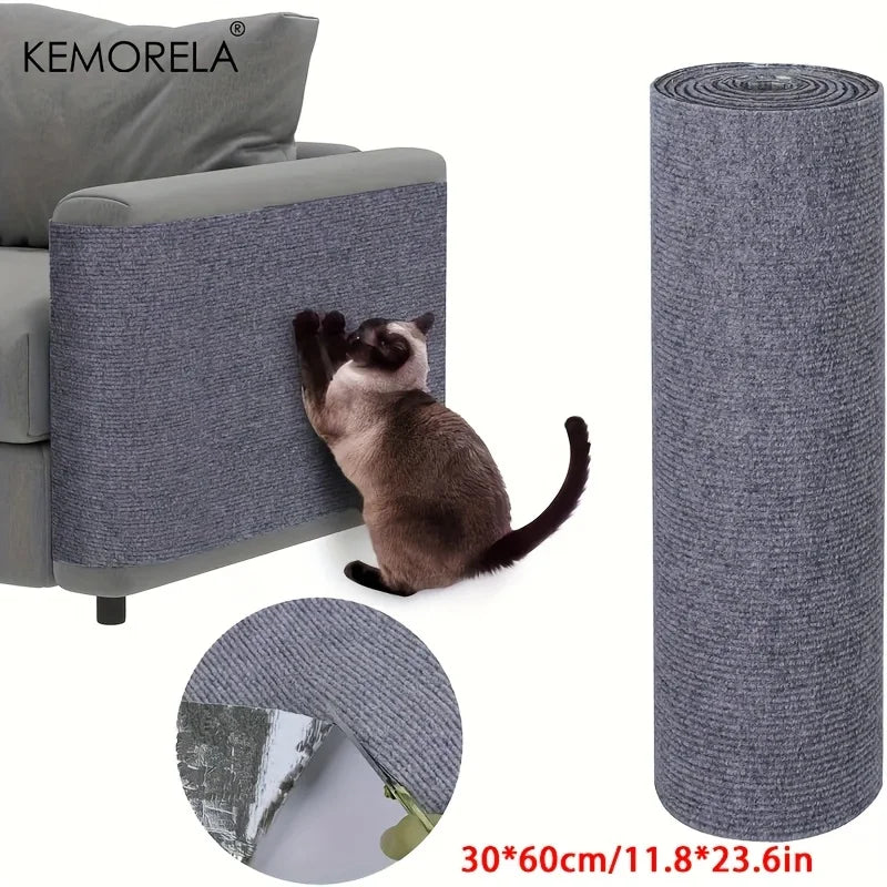 KEMORELA Cat Scratching Mat – Self-Adhesive Furniture Protector Cat Scratching Mat Axl Light Grey