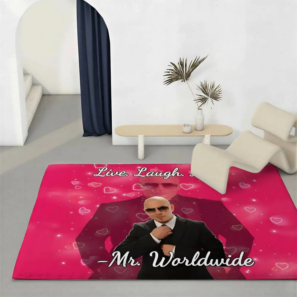 Pitbull Flannel Floor Mat – Non-Slip Soft Plush Indoor Rug Indoor Floor Rug Axl White3 120x160cm