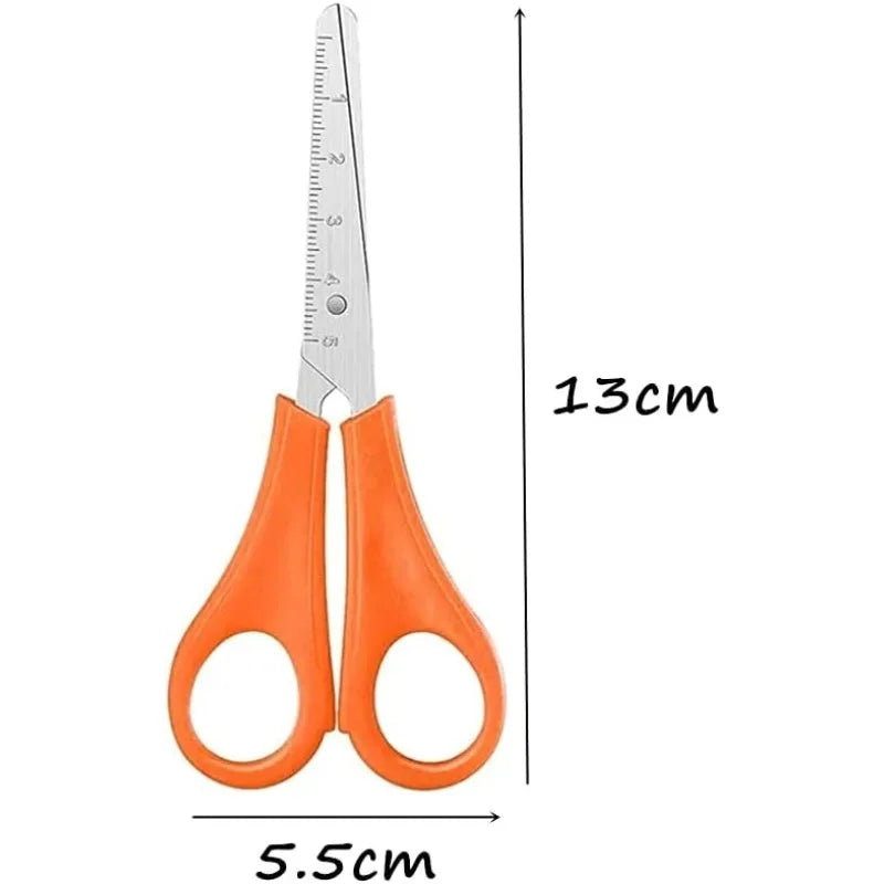 12-Piece Kids Safety Scissors Set with Centimeter Scale Kids Safety Scissors Axl