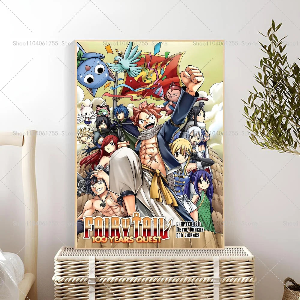 Anime Fairy Tail Wall Poster – Self-Adhesive Waterproof Sticker Anime Wall Poster Axl z1 10x15cm No Frame