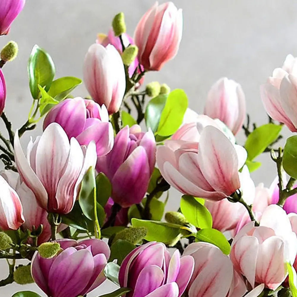 Silk Magnolia Artificial Flower Branch – Wedding & Home Décor Artificial Flower Branch Axl