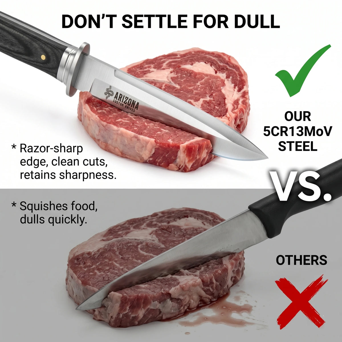 Fixed-Blade Kitchen Knife with Leather Sheath | Carbon Steel Fixed-Blade Kitchen Knife Axl