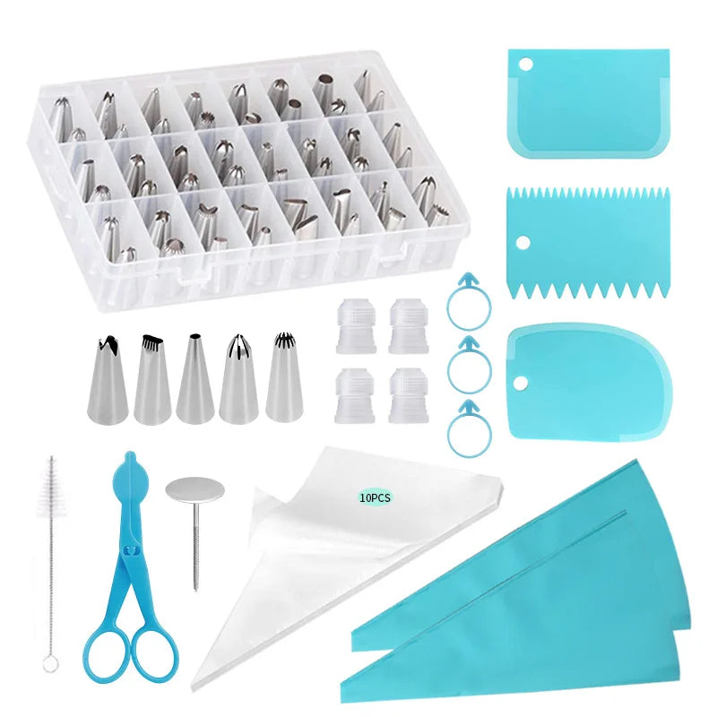 78-Piece Cake Decorating Set – Piping Bags, Tips & Nozzles Cake Decorating Kit Axl 78pcs set