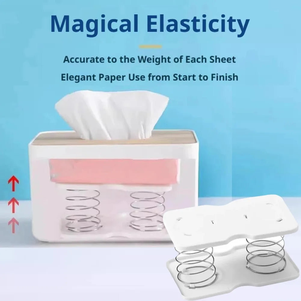 Spring-Loaded Tissue Dispenser – Auto Lift Holder for Home & Office Tissue Box Dispenser Axl