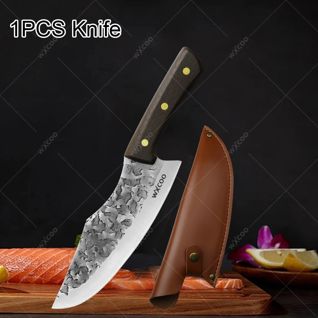 WXCOO Stainless Steel Boning Knife & Cutting Board Set 2PCS Kitchen Knife Set Axl Knife