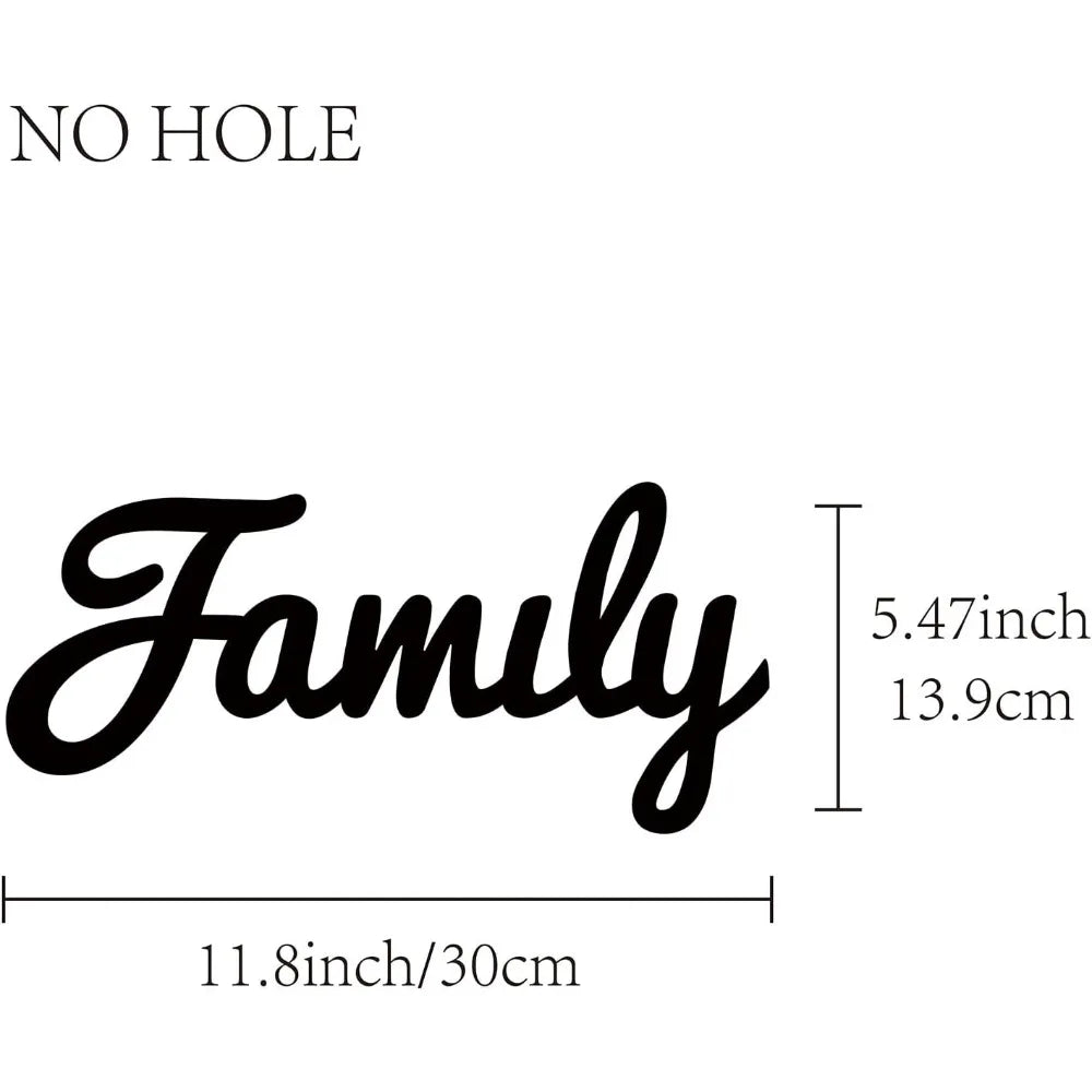 Rustic Laser Cut Wood FAMILY Sign – Unfinished DIY Wall Decor Wood Wall Sign Axl AECH04-02508