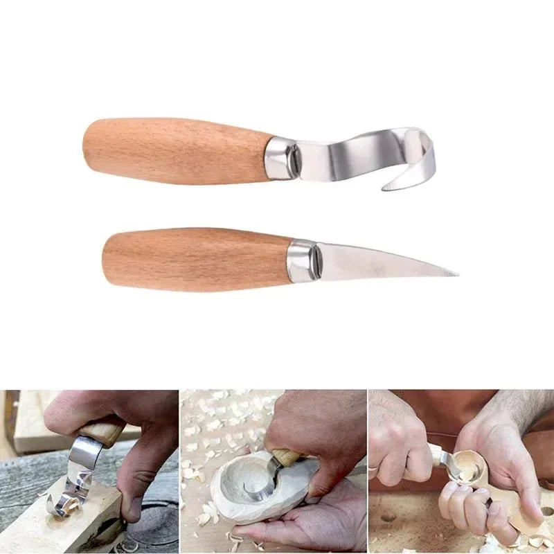 Wood Carving Hook Knife Chisel – Ergonomic Spoon Carving Tool Wood Carving Knife Axl