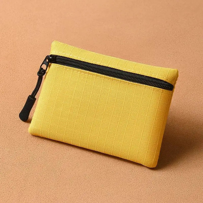 Canvas Mini Coin Purse – Zipper Pouch for Keys & Cards Mini Coin Purse Axl one size Yellow