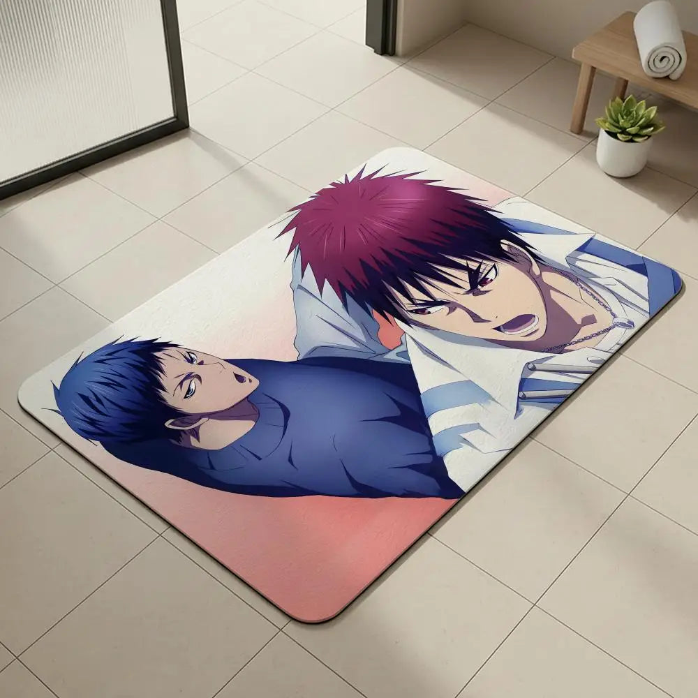 Kuroko's Basketball Diatomite Bath Mat – Quick Dry, Non-Slip Diatomite Bath Mat Axl White3 40x60cm