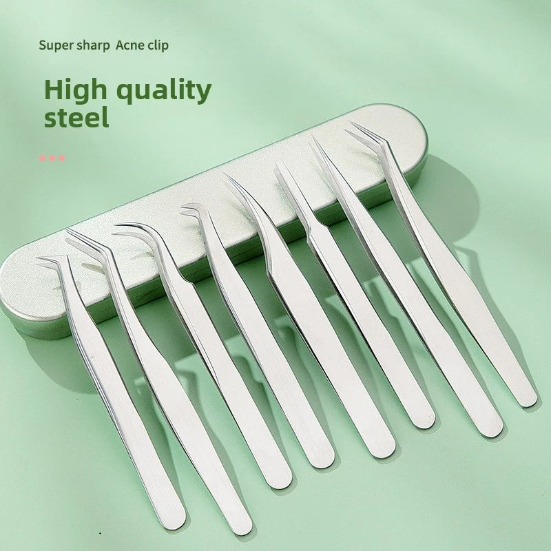 Lash Extension Tweezers – Curved Precision Stainless Steel Tool Lash Extension Tweezers Axl
