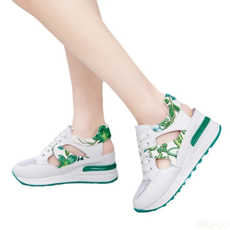 Women's Lace-Up Wedge Sandals – Breathable Casual Sport Shoes Women's Wedge Sandals Axl