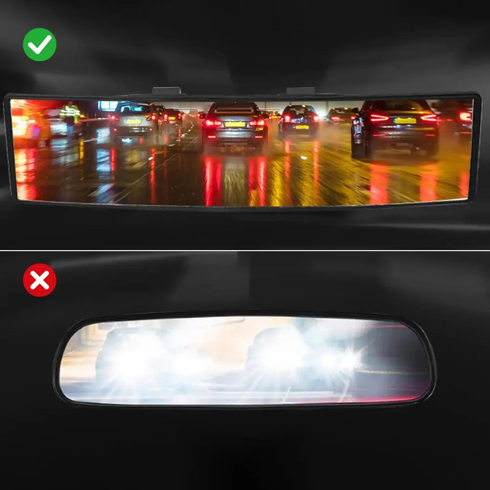 Clip-On Panoramic Rearview Mirror – Wide Angle Anti-Glare HD Panoramic Car Mirror Axl