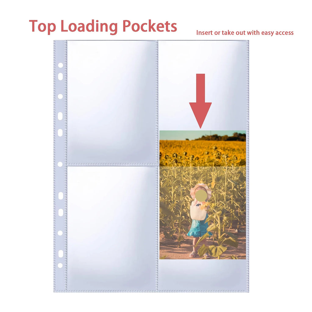 40-Pack A4 Photo Sleeves – 320 Pockets for A4 Ring Binders Binder Photo Sleeves Axl