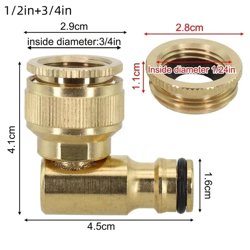 Brass Hose Swivel Quick Connector – Universal Anti-Leak Adapter Hose Quick Connector Axl A2