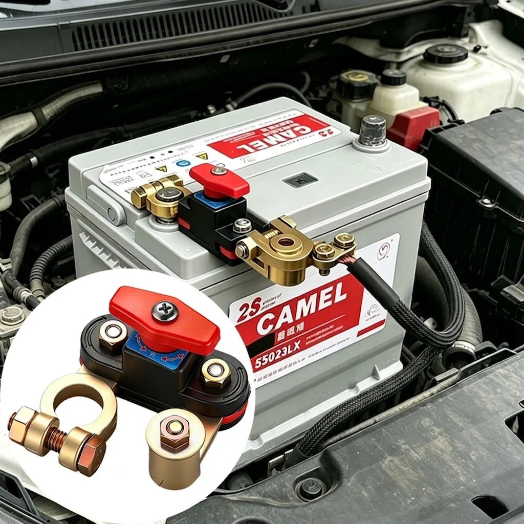 Car Battery Cut-Off Switch 12V/24V – Universal Disconnect Battery Disconnect Switch Axl
