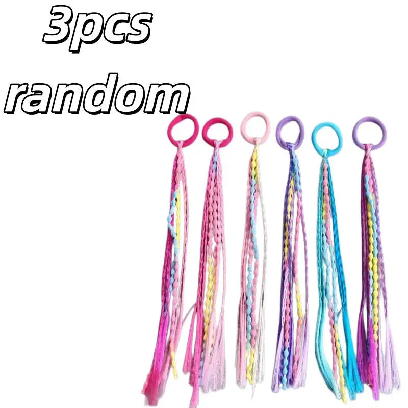 3-Pack Multi-Color Hair Braid Bands – Ponytail & Boxing Braids Hair Braid Bands Axl 3pcs random S