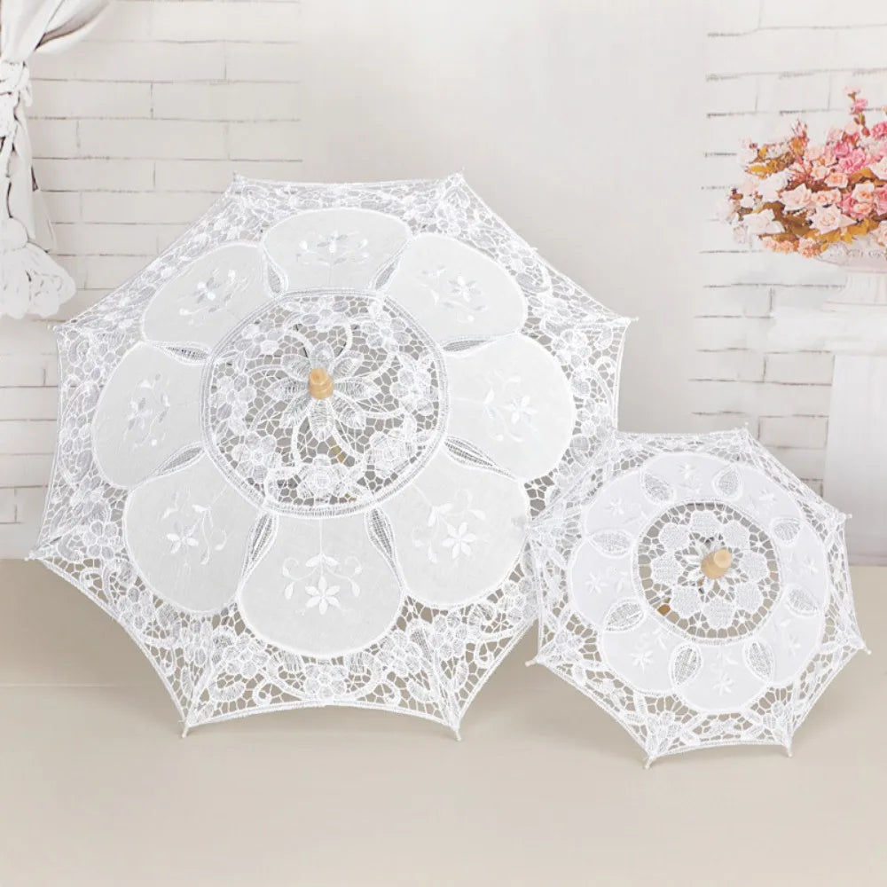 Lace Parasol Umbrella – Wedding Prop & Flower Girl Décor Decorative Lace Parasol Axl