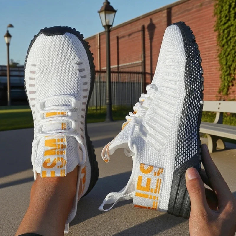 DQTBE Women's Mesh Sneakers – Breathable Lightweight Walking Shoes Women's Mesh Sneakers Axl WHITE 40