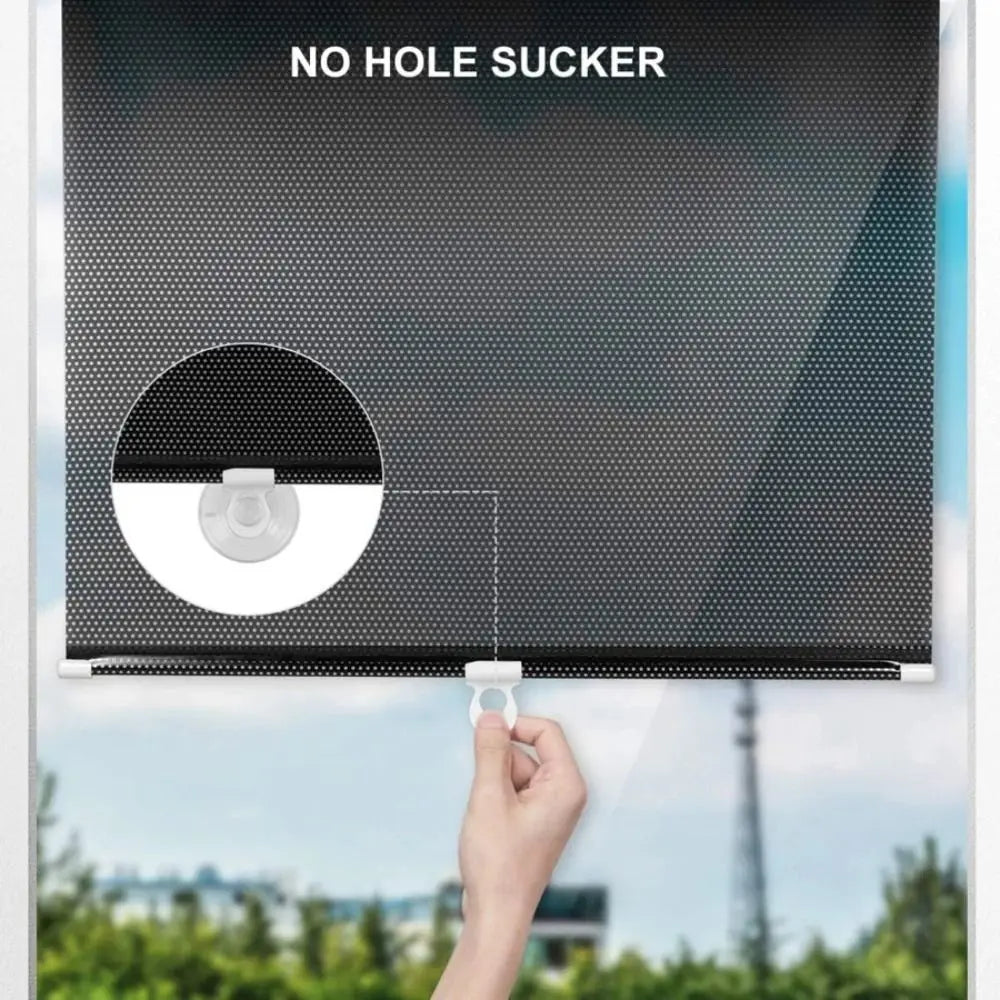 No-Drill Blackout Roller Blind | Suction Cup Window Shade Blackout Roller Blind Axl