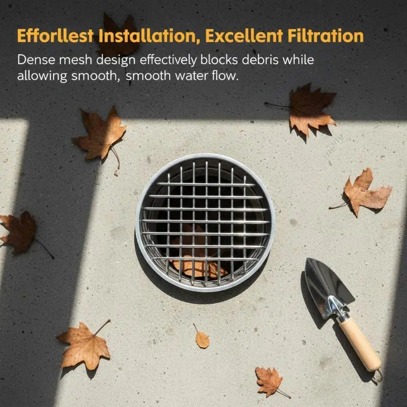 4-Inch Round Floor Drain Cover – Anti-Clog Stainless Steel Mesh Floor Drain Cover Axl