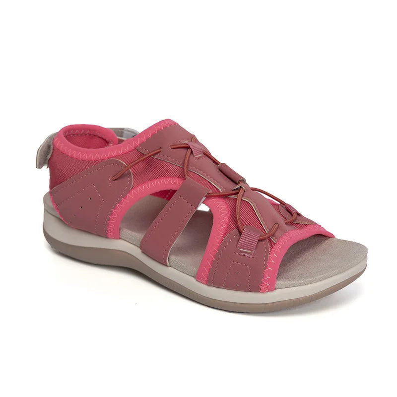 YBQJOO Women's Peep Toe Flat Sandals – Casual Beach Shoes Women's Flat Sandals Axl