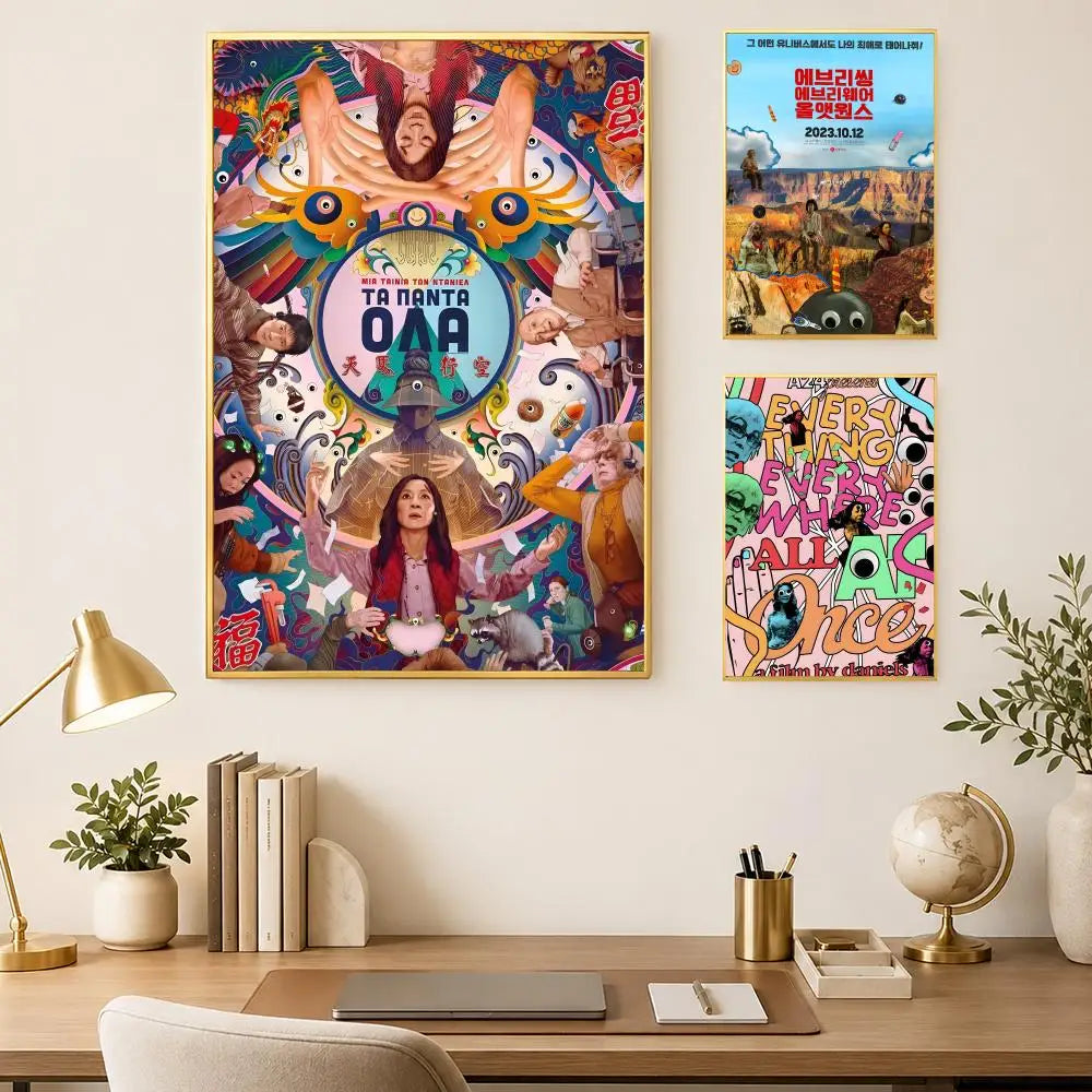 Everything Everywhere All at Once HD PVC Self-Stick Wall Poster Wall Art Poster Axl