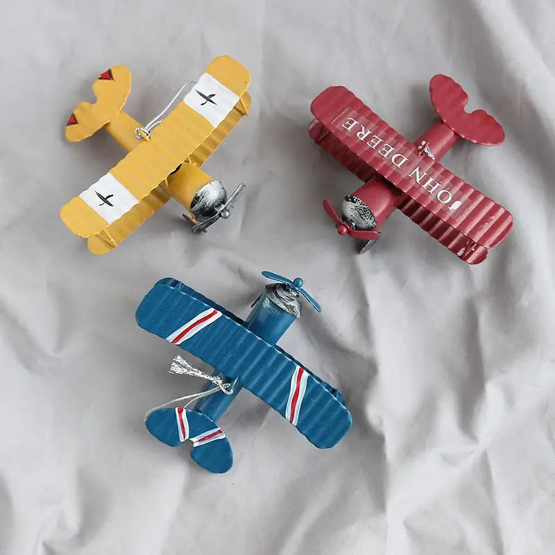 Mini Vintage Iron Airplane Ornament – Car & Desk Décor Desktop Ornament Axl