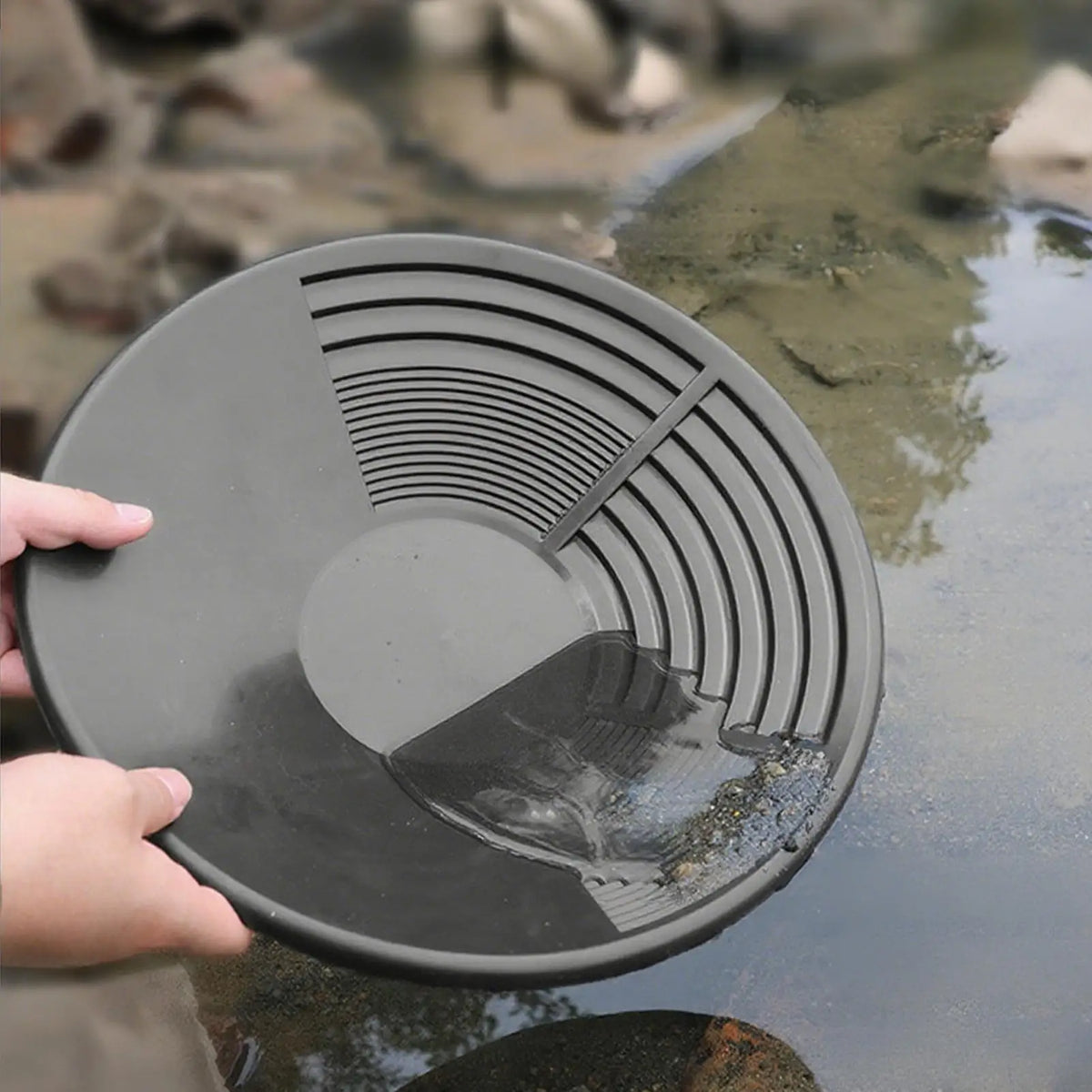 Plastic Gold Pan Riffle Basin – 35cm River Prospecting Pan Gold Prospecting Pan Axl