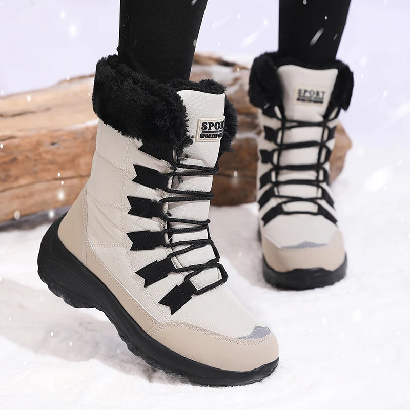 Women's Waterproof Snow Boots – Warm Plush Non-Slip Winter Boots Women's Snow Boots Axl