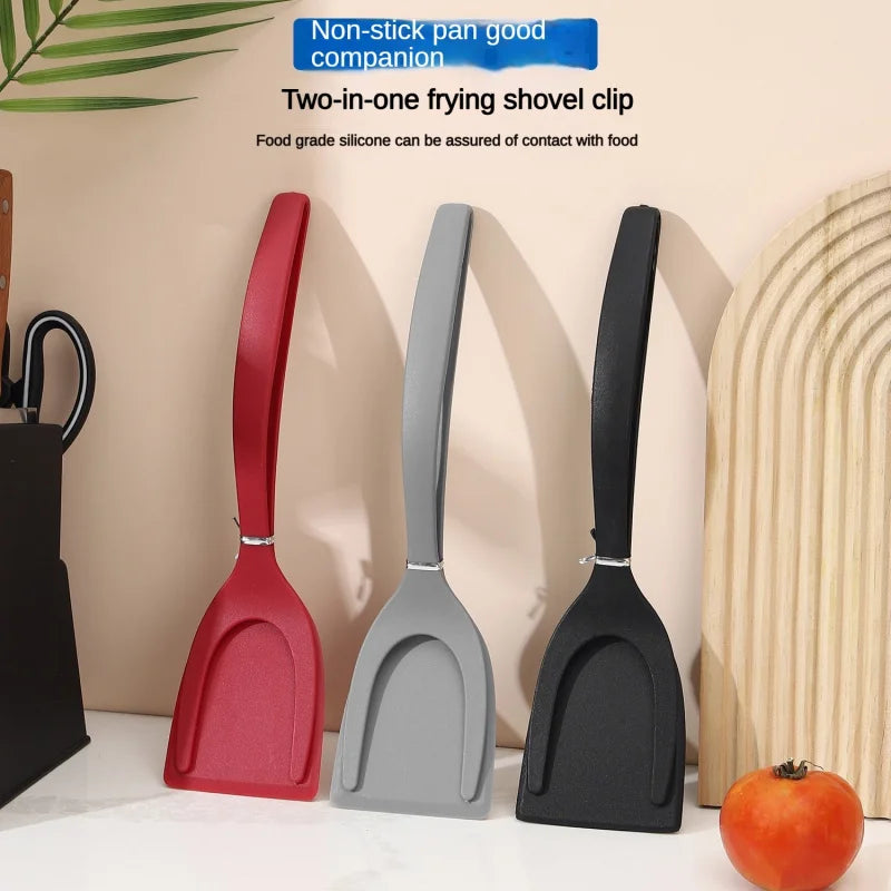 2-in-1 Nylon Spatula & Food Clip – Flip & Grab Kitchen Tool Kitchen Spatula Clip Axl