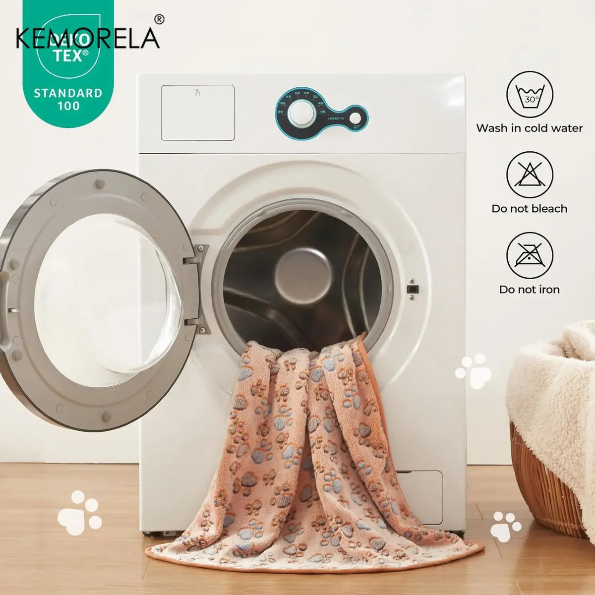 KEMORELA 3-Pack Soft Fleece Pet Blankets for Dogs & Cats Pet Fleece Blanket Axl